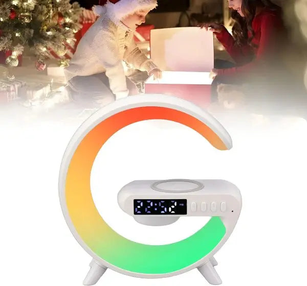 Multi-functional Led Clock Display Speaker Wireless Charging Night Lamp EasyShop
