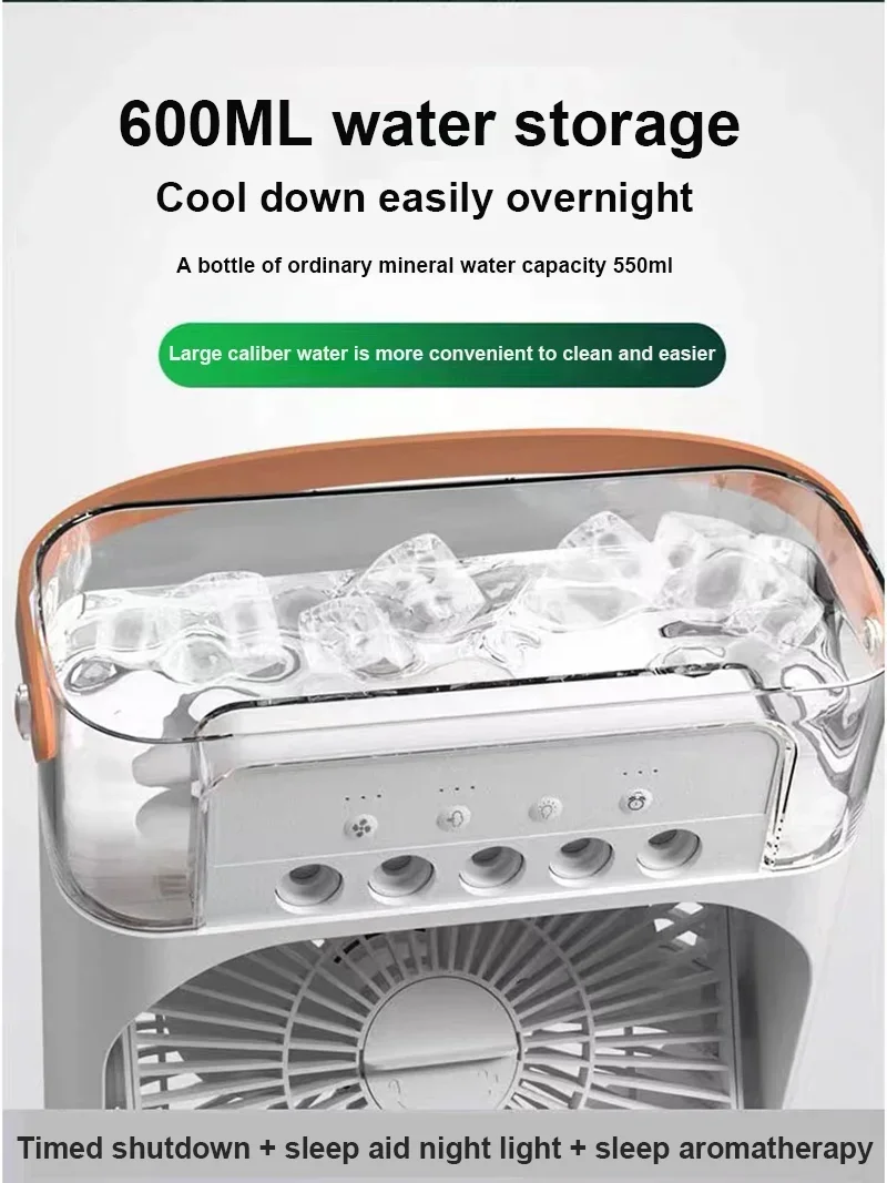 Portable Air Conditioner Fan | Usb Electric Fan With Led Night