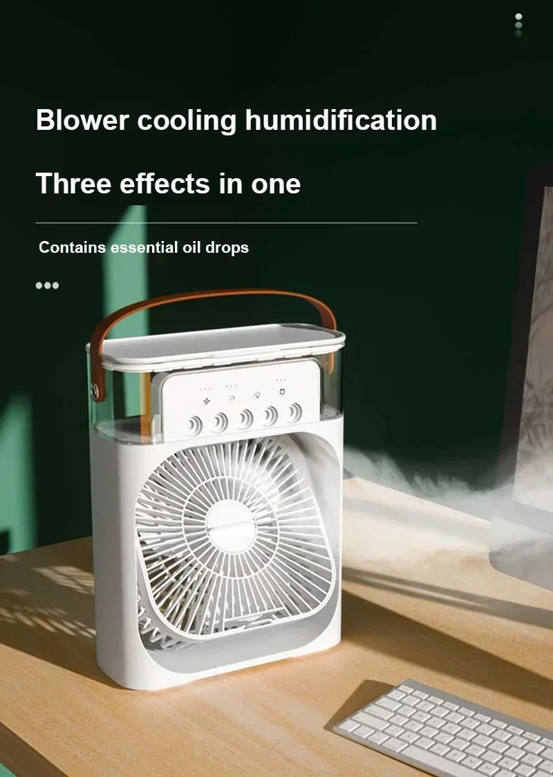 Portable Air Conditioner Fan | Usb Electric Fan With Led Night