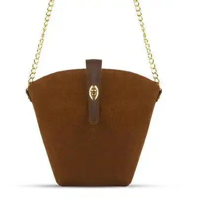 Women's PU Leather Plain Shoulder Bag EasyShop Mini Mart