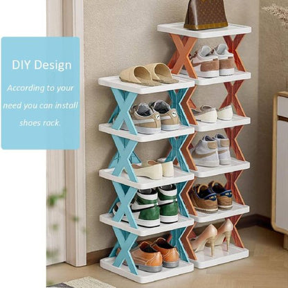 Stackable Shoe Rack Shelf Box Plastic 5 Layer Random Color