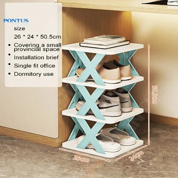 Stackable Shoe Rack Shelf Box Plastic 5 Layer Random Color