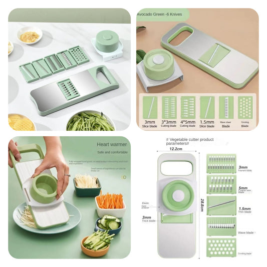 Vegetable Cutter Stainless Steel Multifunctional 5in1