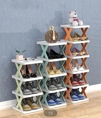 Stackable Shoe Rack Shelf Box Plastic 5 Layer Random Color