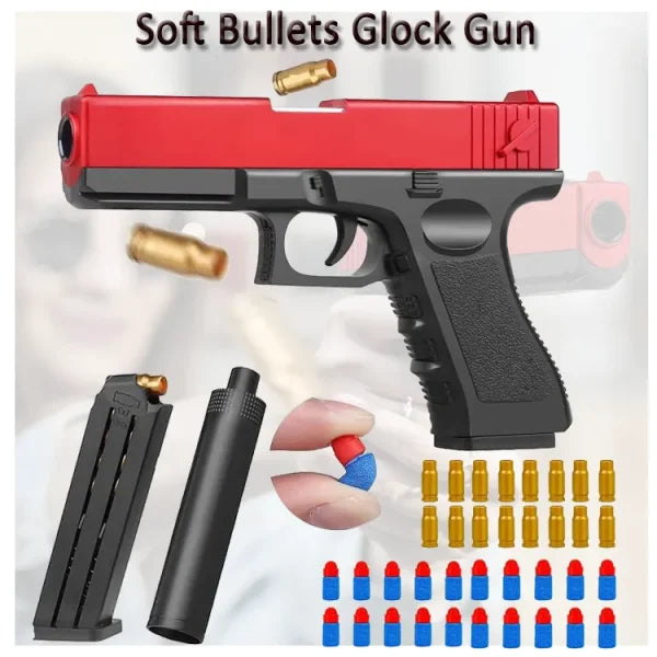 Soft Bullet Toy Gun Airsoft Gun With Silencer For Kids