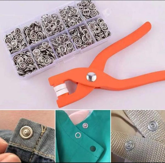 Plier Tool Plastic Snap Button Kit Clothing