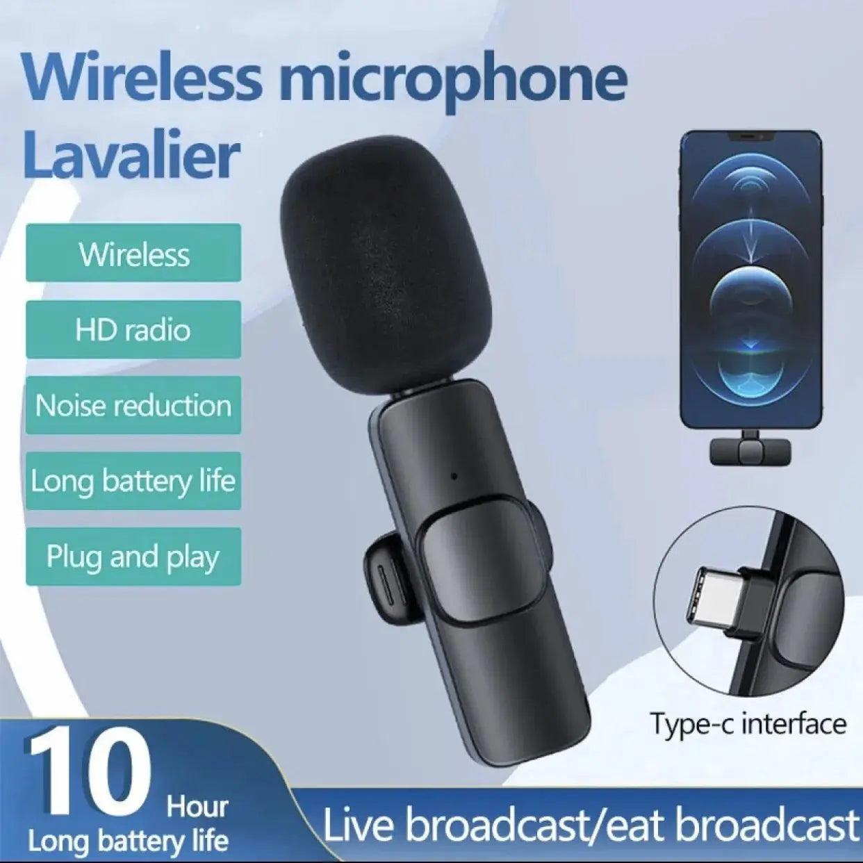 Wireless MIC K8 MICROPHONE 3.5mm Jack EasyShop Mini Mart